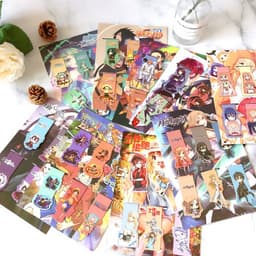 Bookmark anime bảng 6 tấm - mẫu 1 hộp ảnh tập ảnh đánh dấu sách kẹp sách dụng cụ học tập 1
