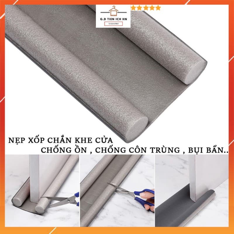 Thanh chặn cửa [Có 4 Màu] dài 100cm chắn cửa, miếng chắn đáy khe cửa chống thoát hơi máy lạnh ngăn côn trùng bụi bẩn