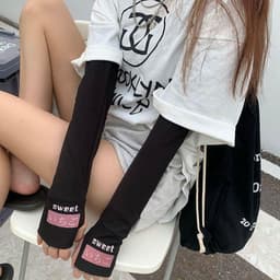 Găng Tay Chống Nắng Và Tia UV Bằng Lụa Lạnh Bảo Vệ Tay Khi Chạy Bộ Ngoài Trời  Sweet VINBEO-[AĐ08] 3