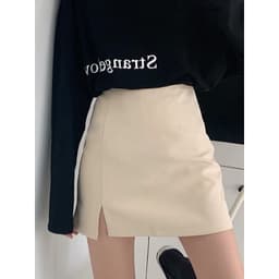 Váy A Ngắn Lưng Cao Xẻ Cá Tính 4