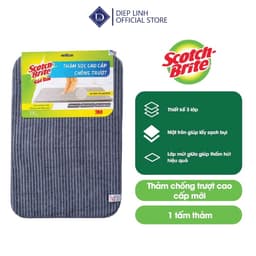 Thảm chống trượt cao cấp Scotch Brite 3M 40x60cm đa năng, lấy bụi hiệu quả, thấm hút nước tốt, nhanh khô 1