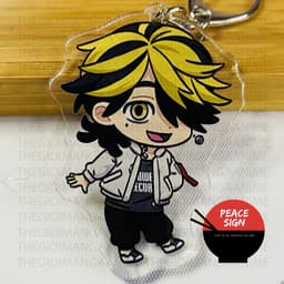 (mua 1 tặng 1) ( Mica trong acrylic ) Móc khóa TOKYO REVENGERS Kịch Trường Của Takemichi ver CẦM TÚI VÀNG anime chibi 3
