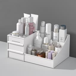 #Kệ đựng Mỹ Phẩm 3 tầng 2 ngăn kéo, hộp đựng đồ trang điểm, makeup bằng nhựa cao cấp 9