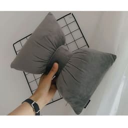 Bộ gối tựa lưng kèm gối tựa đầu ô tô vải nhung cao cấp loại đẹp 4