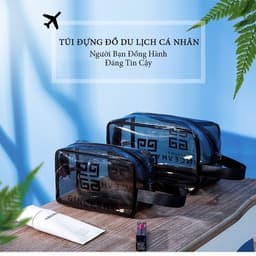 Túi mỹ phẩm sét 3 trong suốt đựng đồ du lịch thời trang GIA DỤNG VĨNH NGÂN 8