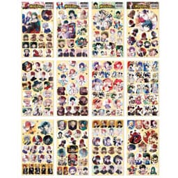 Ảnh dán 12 tấm sticker Boku no Hero Academia Học viện anh in hình anime chibi 2