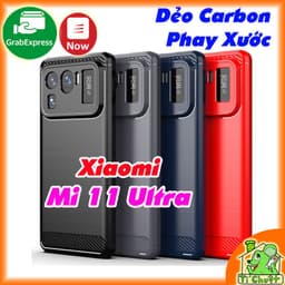 [Ảnh Thật] Ốp Lưng Xia0mi Mi 11 Ultra Dẻo Carbon Phay Xước Chống Sốc 1