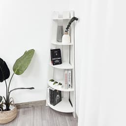 Kệ sách góc tường gỗ 5 tầng đa năng tiết kiệm không gian để đồ trang trí decor SAIGON – SGP115 2