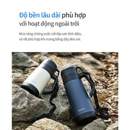 Bình giữ nhiệt LocknLock cỡ đại LHC1484 1,2L và LHC1485 1,8L, hàng chính hãng, nắp làm cốc - JoyMall 3