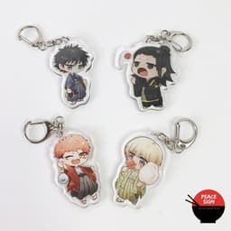 (mua 1 tặng 1) ( Mica trong acrylic ) Móc khóa JUJUTSU KAISEN ver HỘI CHỢ - CHÚ THUẬT HỒI CHIẾN dễ thương chibi anime 1