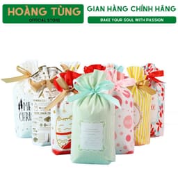 Combo 5 Túi đựng quà Giáng sinh, Noel kèm dây rút nơ 3