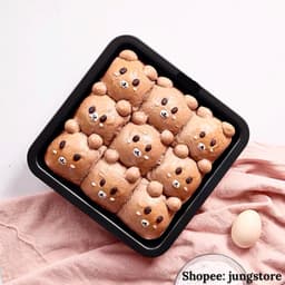 Khuôn làm bánh cao cấp chống dính SET 5 chiếc, khuôn nướng bánh mì, pizza, cupcake bằng thép carbon an toàn 4