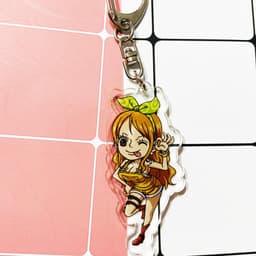 (Mua 1 tặng 1) Móc khóa One Piece Đảo Hải Tặc ver Stamped quà tặng Mica trong acrylic in hình anime chibi 5