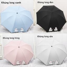 Ô chống tia UV đi mưa che nắng 2 lớp ( ô dù che mưa gấp gọn ) 2