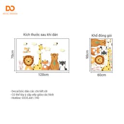 Decal dán tường cho bé trang trí phòng ngủ tủ quần áo SIBU 3