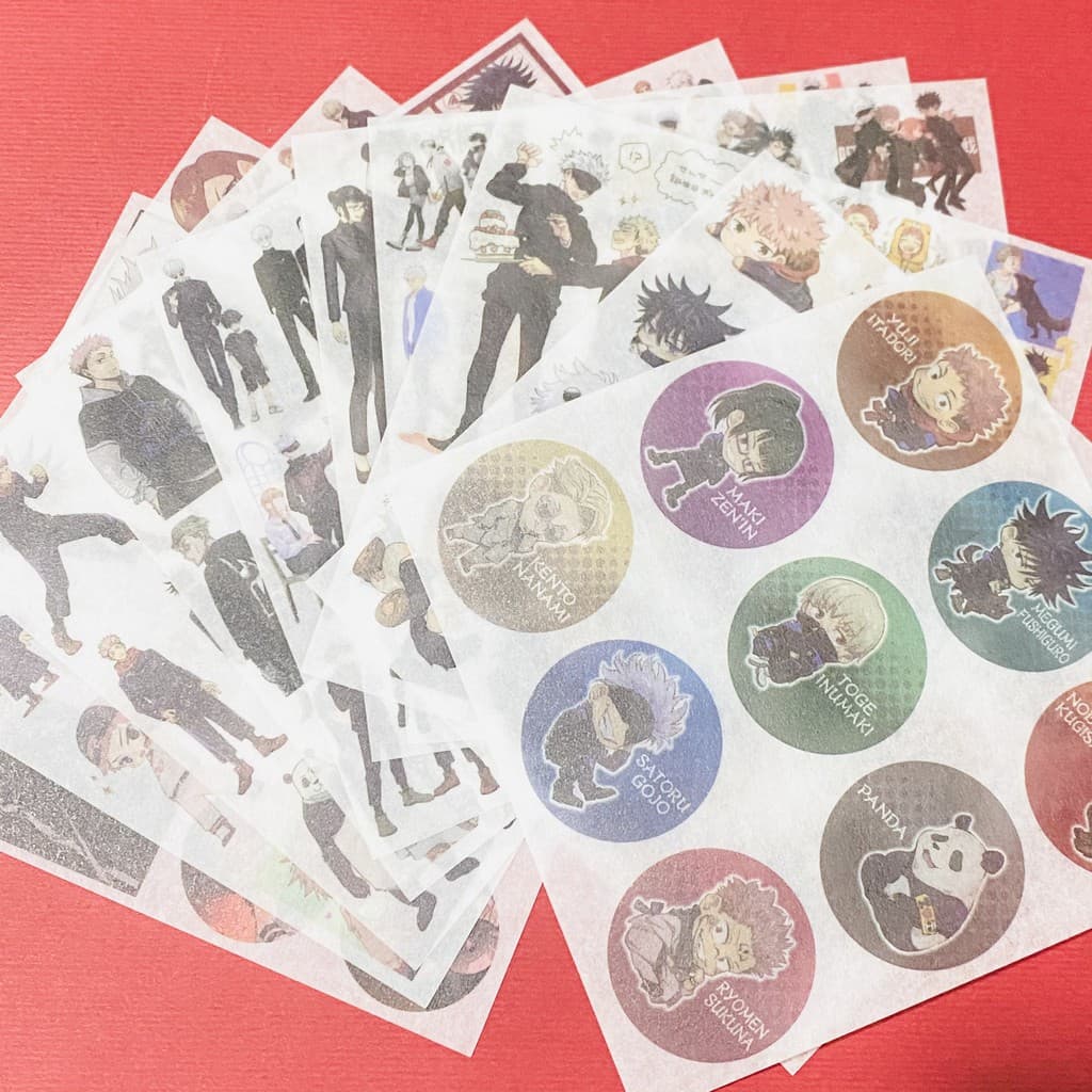 Ảnh dán CHÚ THUẬT HỒI CHIẾN Jujutsu Kaisen sticker anime chibi trang trí xinh xắn