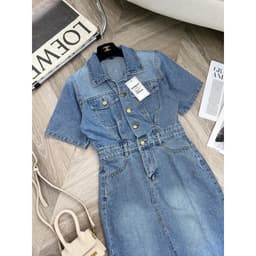 Váy Jeans dáng dài chữ A phong cách ulzzang | (ảnh thật shop chụp) 4