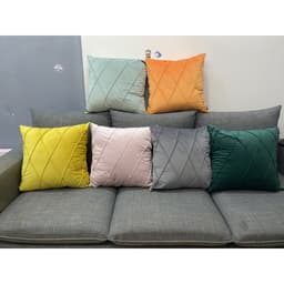 Gối tựa lưng phong cách Châu Âu họa tiết GÂN QUẢ TRÁM chất liệu nhung lụa cao cấp 4