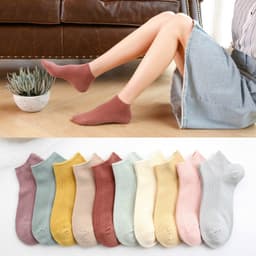 Set 10,set 5 Đôi Tất Cổ Cao Họa Tiết Đôi Mắt To Cổ Bèo Dễ Thương Phong Cách Hàn Quốc T85 7