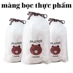 100 chiếc Màng bọc thực phẩm co giãn siêu dai có chun hình túi gấu Có thể tái sử dung - Màn Bọc Gấu 6