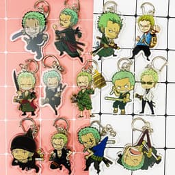 (Mua 1 tặng 1) Móc khóa One Piece Đảo Hải Tặc Zoro quà tặng xinh xắn dễ thương in hình anime chibi 1