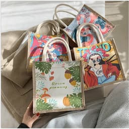 Túi cói túi tote mini đi biển nữ đẹp đi chơi thời trang dễ thương cute phong cách vintage GIA DỤNG VĨNH NGÂN 1