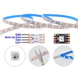 LED DÂY FULL MÀU WS2815 60LED/MÉT HỎNG 1 LED CÁC LED KHÁC VẪN HOẠT ĐỘNG ĐIỆN ÁP 12V 8