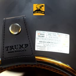 Mũ bảo hiểm 3/4 có kính chắn gió,gọn nhẹ,nón bảo hiểm ba phần tư NTMAX TRUMP  lót nâu viền đồng cao cấp cho cả nam và nữ 9