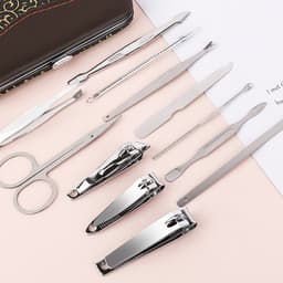 Bộ Chăm Sóc Cá Nhân 12 Món Cao Cấp : Bấm Móng, Kiềm Cắt, Lấy Ráy Tai, Kéo Tỉa Lông Mày – Hộp Da Sang Trọng, Thanh Lịch 2