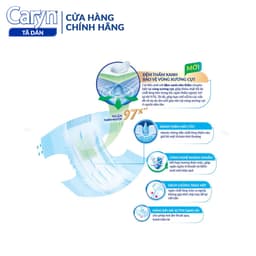 (COMBO 2GÓI )Tã Dán Caryn Siêu Thấm Hút,Size M40/ L40/XL20 Miếng,Chống tràn,mềm mại,dùng ngày và đêm 8