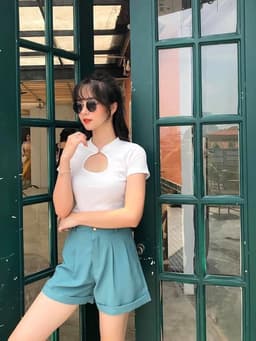 Quần Short Nữ Gập Gấu 8