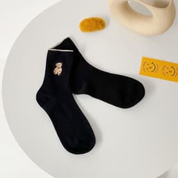 T02 Sét 5 Đôi Tất Gấu Tất Gấu Cổ Cao Siêu Đẹp Sang Chảnh Và Thời Trang Phong Cách Hàn Quốc. 8