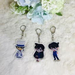 (mua 1 tặng 1) (new) ( Mica trong ) Móc khóa Conan Thám Tử Lừng Danh quà tặng xinh xắn dễ thương anime chibi 2