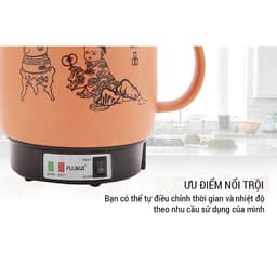 Ấm Sắc Thuốc Điện Fujika Chất Liệu Gốm Sứ Bát Tràng Chịu Nhiệt Cao Cấp Dung Tích 3 Lít 5