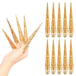 Set 10 Hộ Giáp Móng Tay 11CM Cổ Phong Hoa Văn Hoàng Cung Phong Cách Trung Hoa Sang Trọng Phụ Kiện Nail Cổ Phục 7