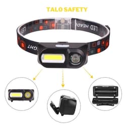 Đèn pin đeo đầu mini nhẹ gọn led XPE và led Cod dùng pin sạc 18650 có thể thay pin linh 2
