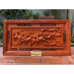 Tranh Mã Đáo Thành Công Gỗ Hương sơn pu cao cấp 1