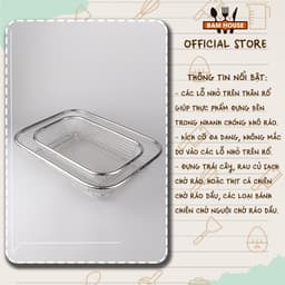 Rổ lưới đựng thức ăn chiên inox 304  sáng bóng cao cấp 2