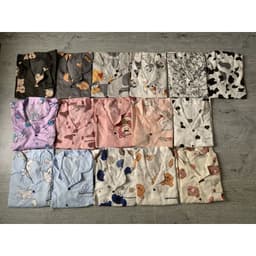 Đồ Ngủ Nữ Ngắn Tay - Pyjama Nữ - Bộ Ngủ Quần Đùi Cộc Tay Mặc Nhà Chất Kate Lụa Mềm Mát 7