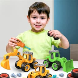BỘ ĐỒ CHƠI XE CÔNG TRÌNH LẮP RÁP CHI TIẾT BẰNG NHỰA (1354XCT) 6