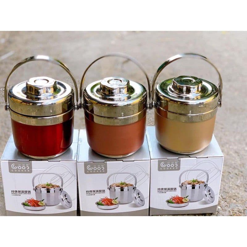 CẶP LỒNG INOX GIỮ NHỆT ( LOẠI 1.3 LÍT và 1.5L)_ INOX DÀY VÀ BỀN GIỮ NHIỆT CỰC TỐT