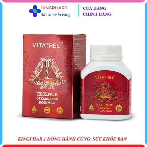 Vitatree Essence Of Kangaroo 40000 Max – Hộp 100 Viên | Bổ Thận Tráng Dương, Cải Thiện Sinh Lý, Tăng Cường Sức Khỏe