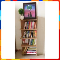 Kệ sách gỗ 5 tầng kệ góc tường đa năng gỗ MDF trang trí phòng khách ngủ, Đồ gỗ Mỹ Sinh gia đinh 5
