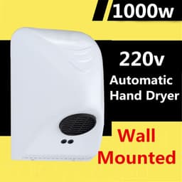 Máy Sấy Tay Treo Tường Điện Tự Động Nhanh Ấm Không Khí Vệ Sinh Trắng Mới 5