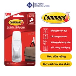 Móc dán tường Command 3M nhiều kích cỡ, chịu lực tốt, bám cực chắc, dễ dàng tháo lắp 3