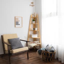 Kệ thang góc tường chữ A FEGO gỗ thông tự nhiên 5 tầng 4