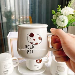 [XẢ KHO] Cốc Hâm Nóng đồ uống kèm đế điện, Bộ ly sứ kèm đế điện hâm nóng trà, cafe, hâm sữa - VS466 7