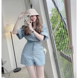 Jump jean tay lật cổ bẻ gài nút, đủ 2 màu 6