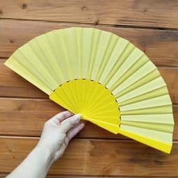 Quạt Cổ Trang Nan Nhựa 21cm - Quạt Xếp Vải Xòe Phụ Kiện Múa Cosplay Đạo Cụ Chụp Ảnh 5