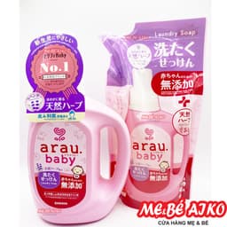 Combo Chai Và Túi Nước Giặt Thảo Mộc Arau Baby (Chai 800ml + Túi 720ml) 7